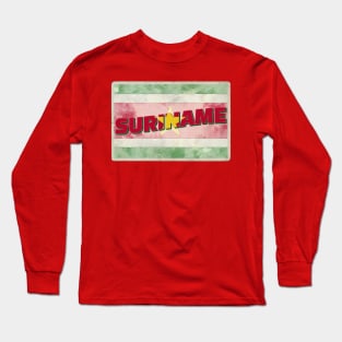 Suriname Vintage style retro souvenir Long Sleeve T-Shirt